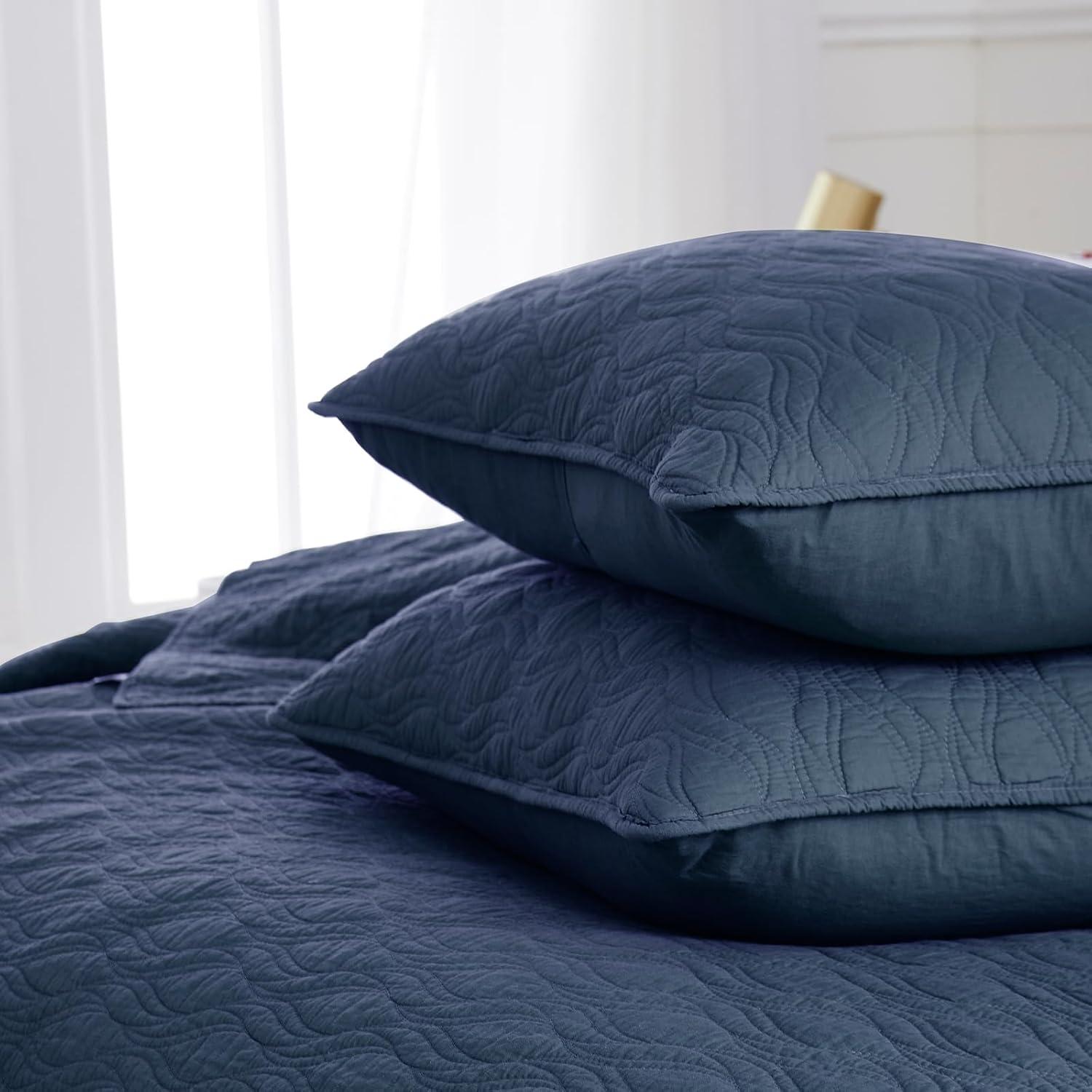 Bed Twin Quilt Set Navy Blue - Twin - 2 Piece