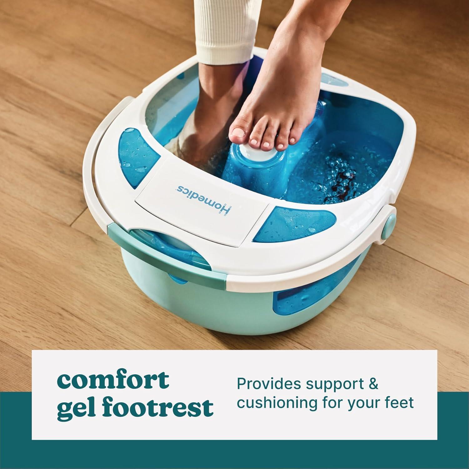 Homedics Shower Bliss Footspa with Massaging Water Jets, 3 Attachments and Toe-Touch Controls, FB-625