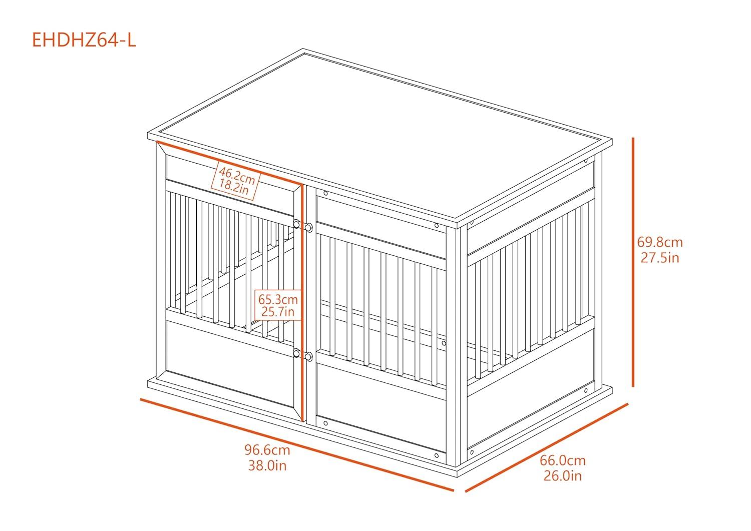 New Age Pet Horizon Pet Crate - ECOFLEX, Stainless Steel, Easy Access Door, 10-Year Warranty