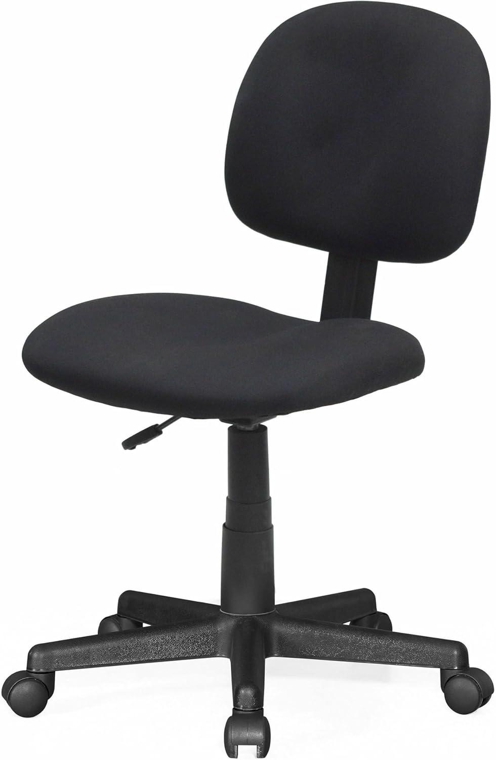 Black Adjustable Swivel Task Chair with Fabric Seat