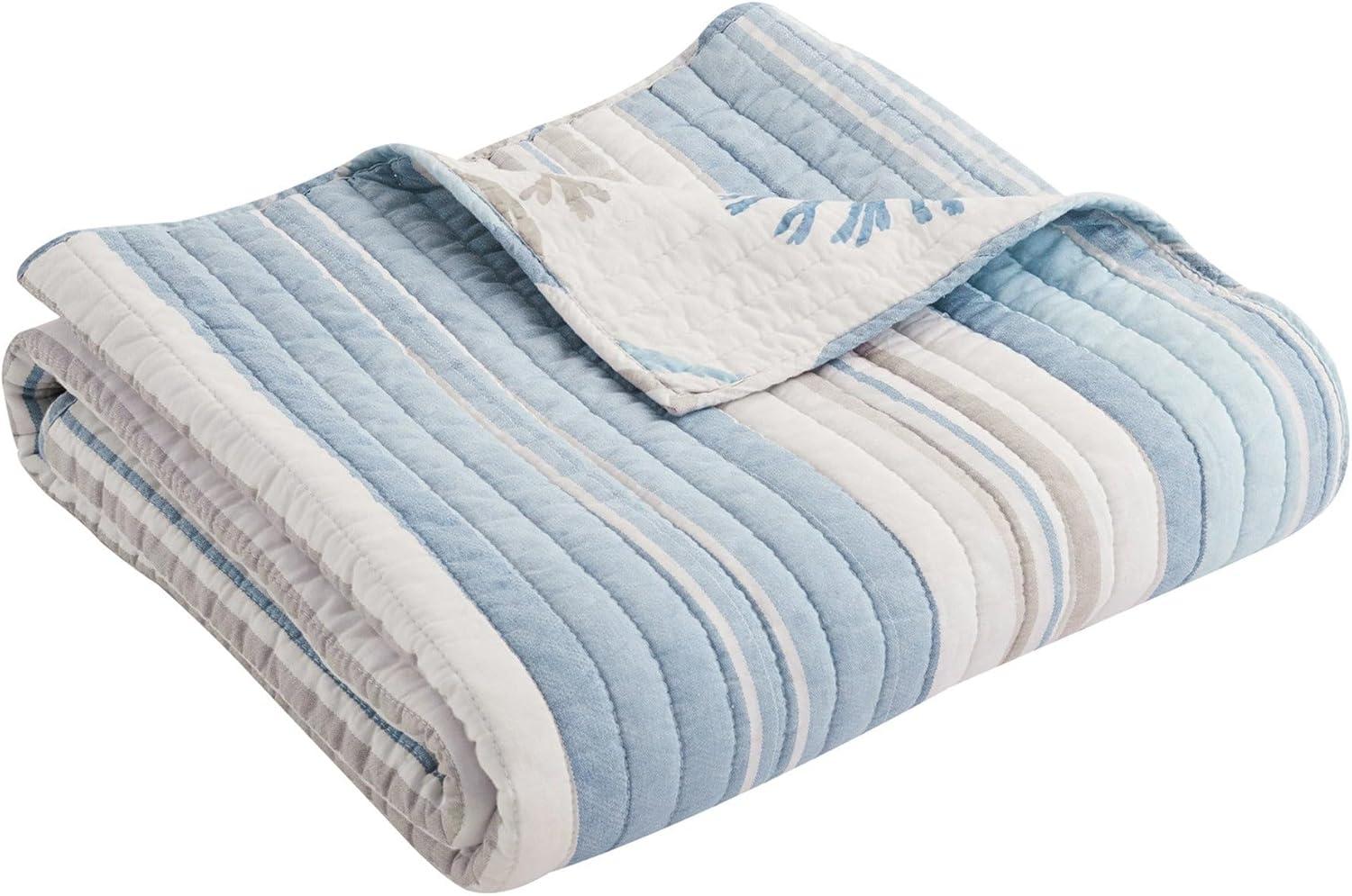 Ipanema Coastal Stripe Quilted Throw - Levtex Home