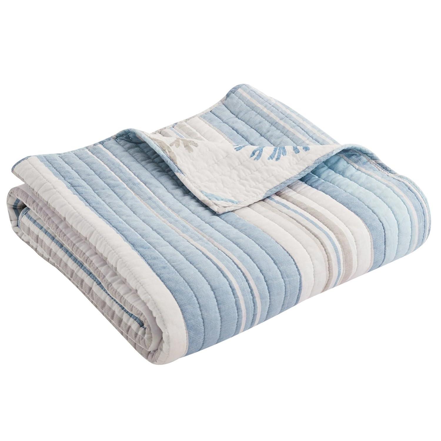 Ipanema Coastal Stripe Quilted Throw - Levtex Home