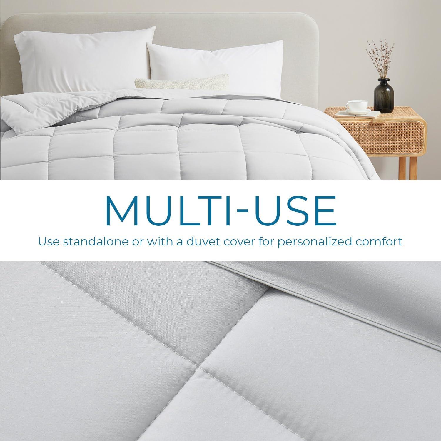 Nestl Premium Quilted Down Alternative Comforter with Corner Tabs, All Season Comforter Duvet Inserts