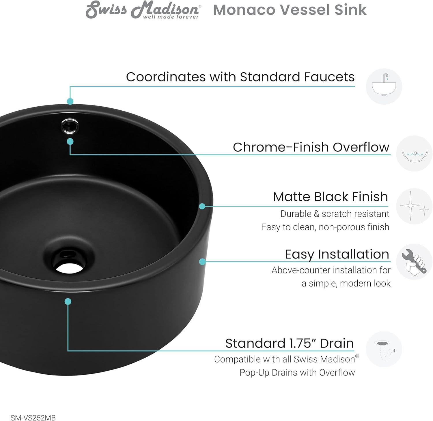 Monaco 16.5Â Round Vessel Sink