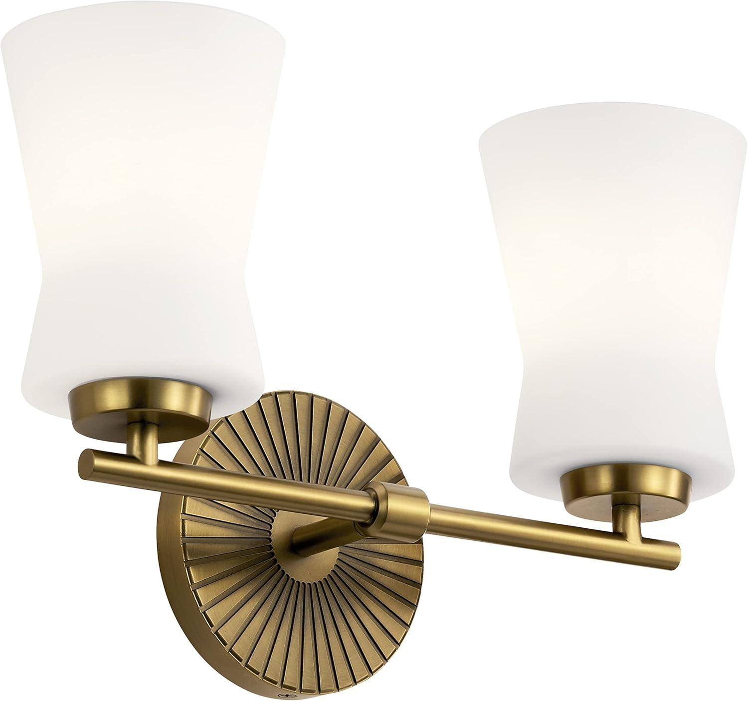 Kichler Lighting Brianne 2 - Light Vanity in  Brushed Natural Brass