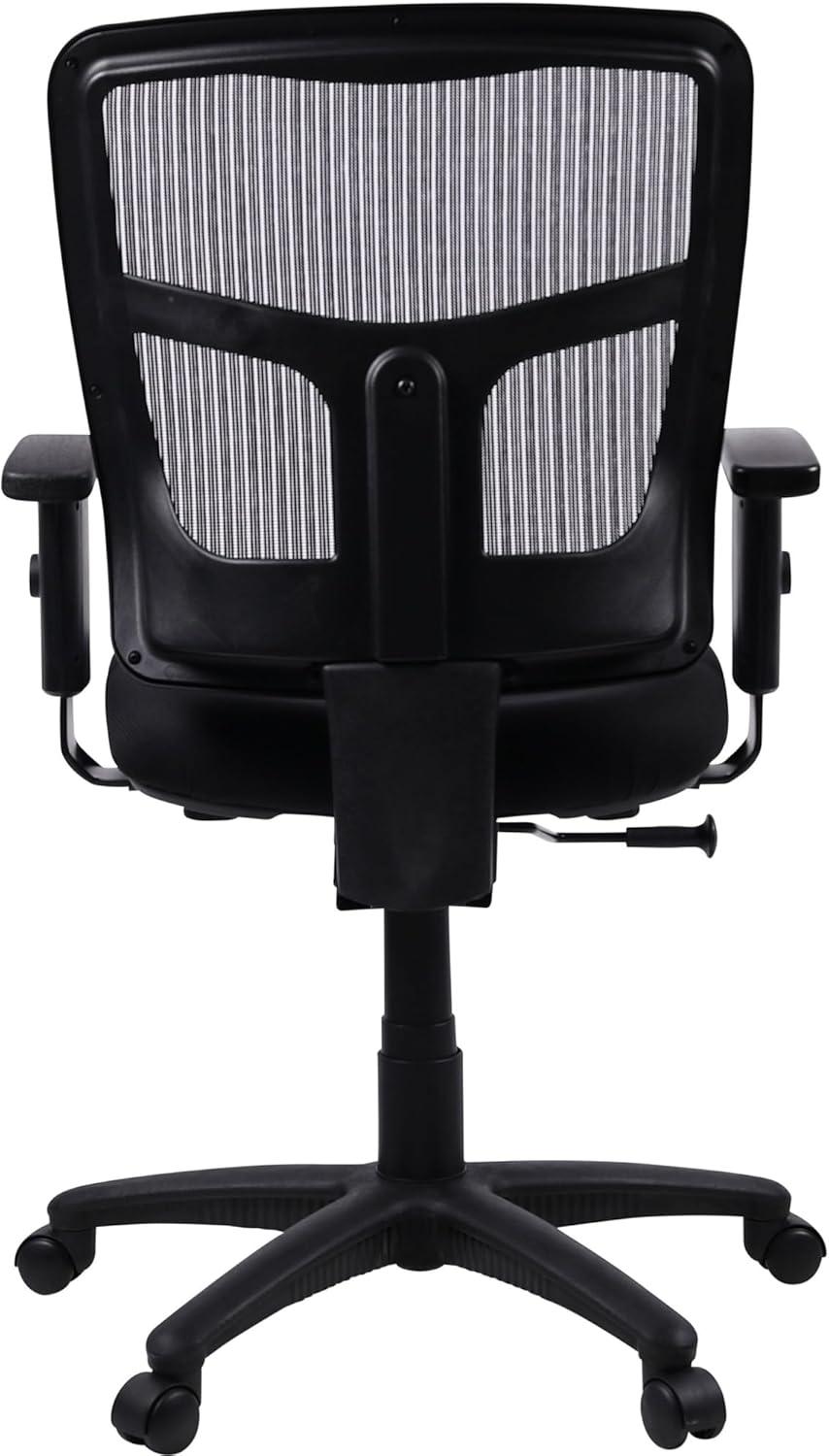 ErgoFlex Black Mesh Mid-Back Adjustable Office Chair