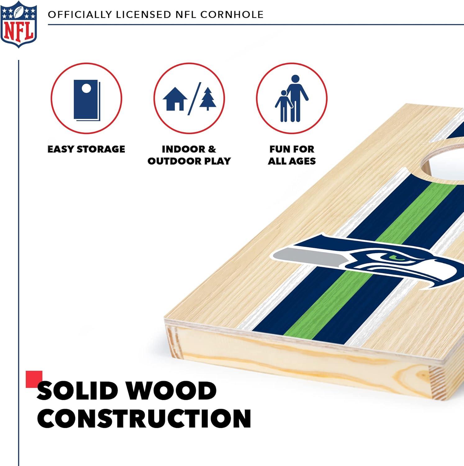 NFL Seattle Seahawks 1'x2' Wood Cornhole Set