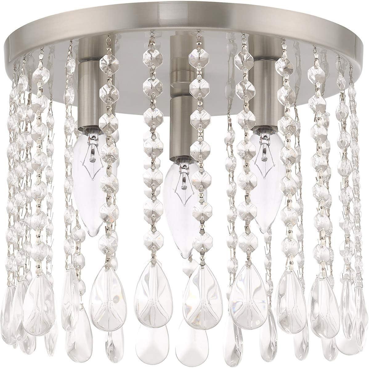 Livex Lighting - Elizabeth - 3 Light Flush Mount in Glam Style - 11 Inches wide