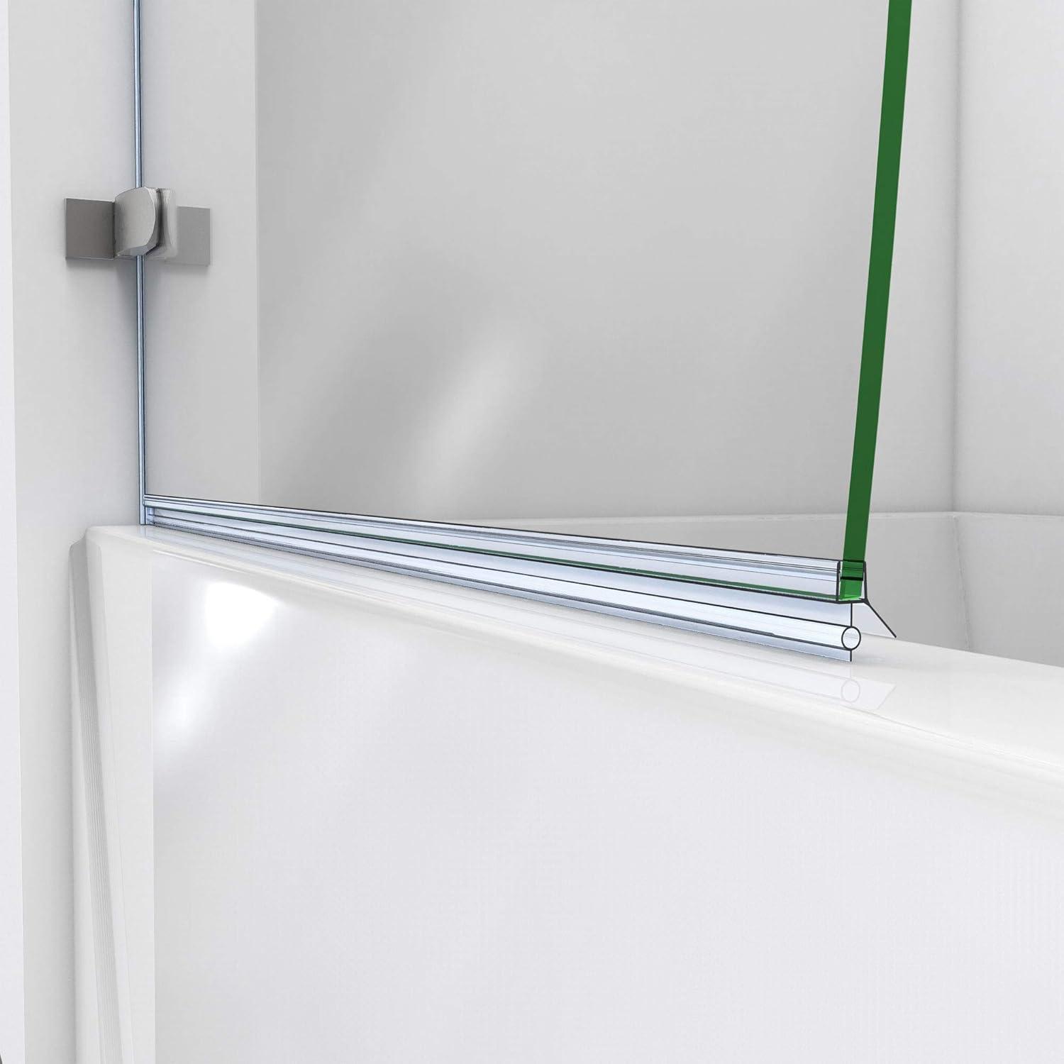 Aqua Uno 34.31" W x 58" H Pivot Frameless Tub Door