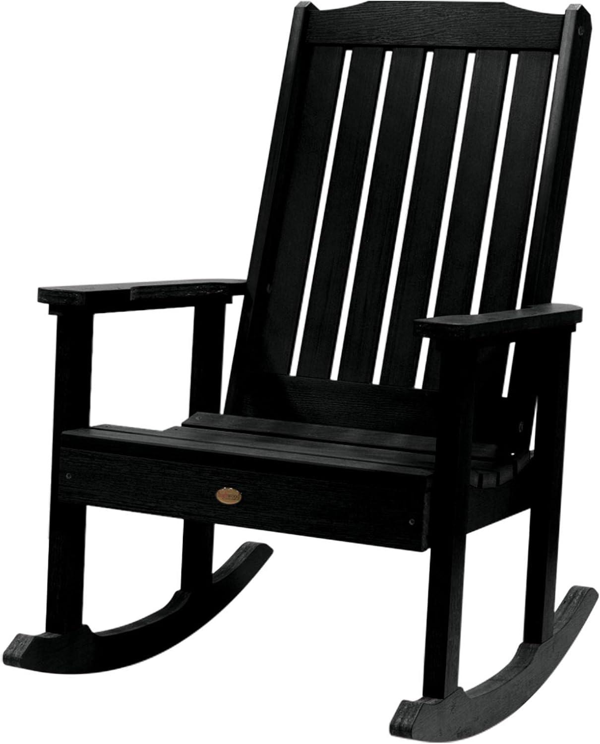 Lehigh Traditional Black Rocking Chair with NatureTex Finish