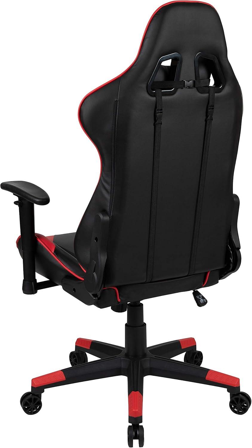 Flash Furniture X20 Gaming Chair Racing Office Ergonomic Computer PC Adjustable Swivel Chair with Fully Reclining Back in Red LeatherSoft