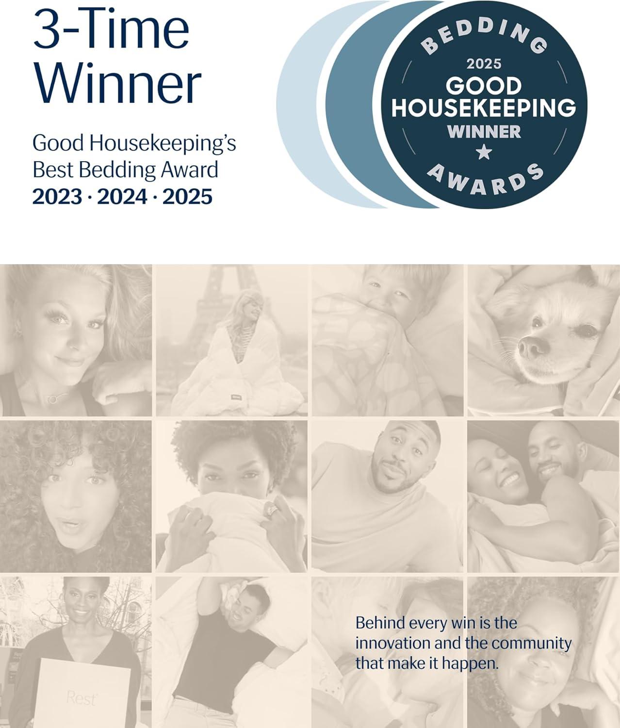 REST REST Evercool Award-Winning Cooling Comforter – Ultra Soft, Breathable, Lightweight, Hypoallergenic, All-Season Comforter for Hot Sleepers, Machine Washable