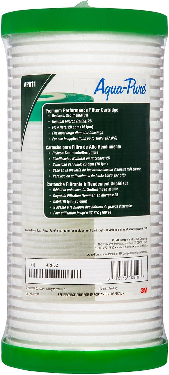 Aqua-Pure 9.75" White and Green Water Filter Cartridge