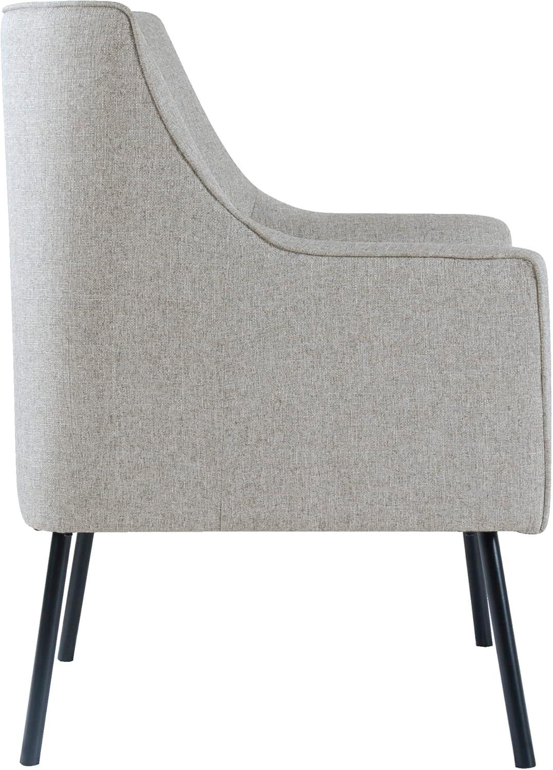 HomePop 20.9" Seat Height Modern Fabric Accent Chair in Gray