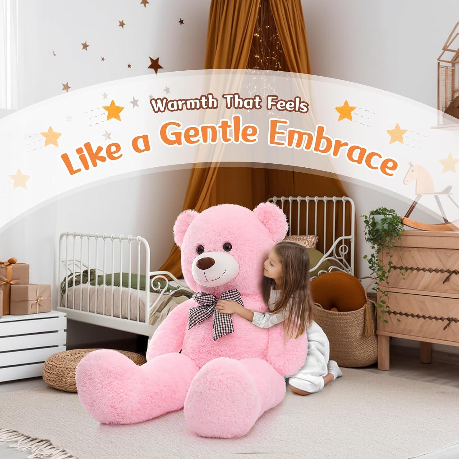 MorisMos Giant Teddy Bear 4ft Stuffed Animal Soft Big Bear Plush Toy