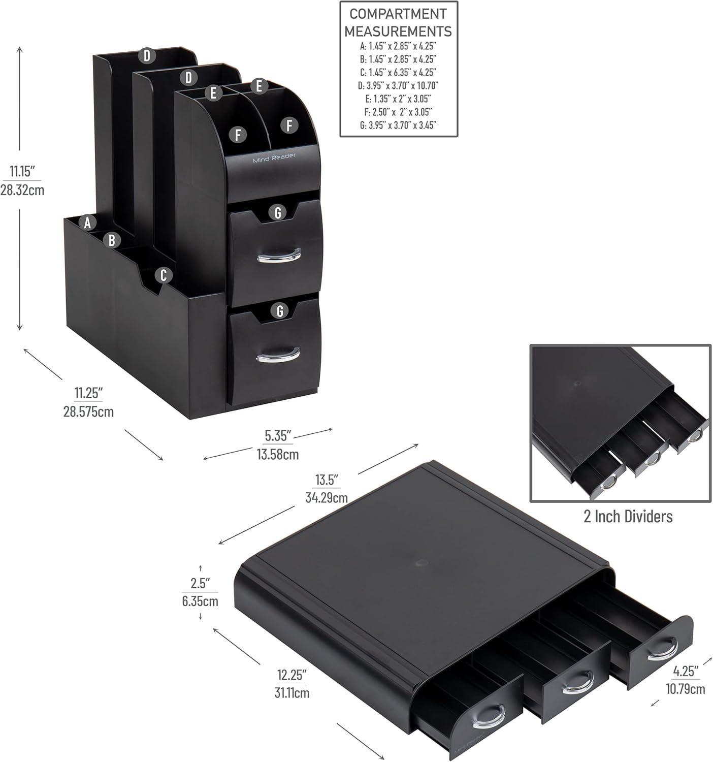 Black High Impact Polystyrene Coffee and Accessory Station