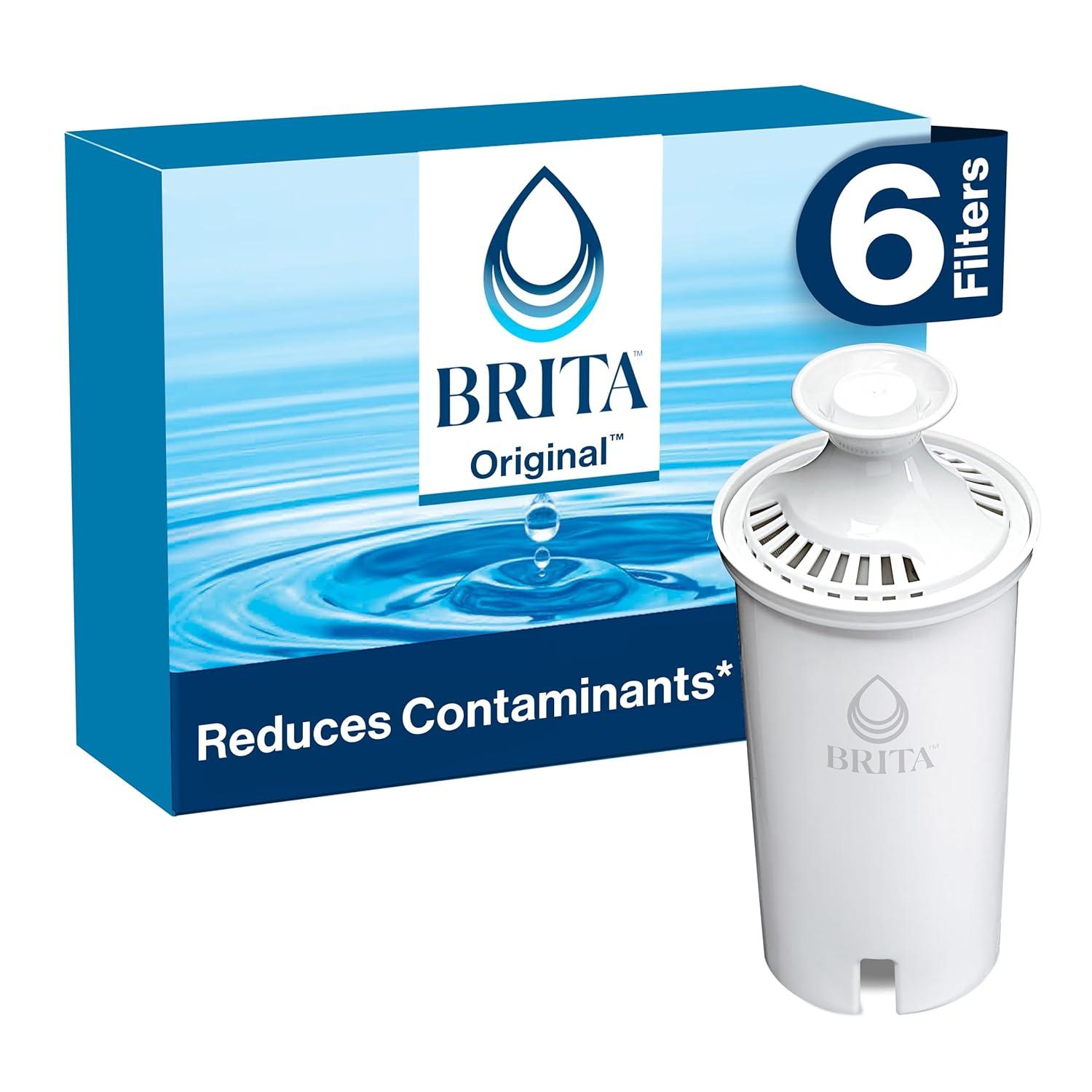 Brita Replacement Water Filters for Brita Water Pitchers and Dispensers - 6ct: Reduces Odors, Filters Chlorine