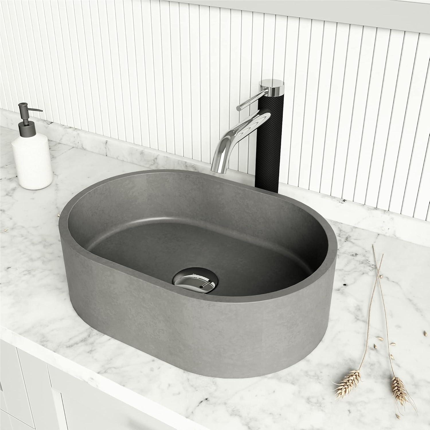 VIGO Vessel Bathroom Sink Pop-Up Drain and Mounting Ring in Chrome