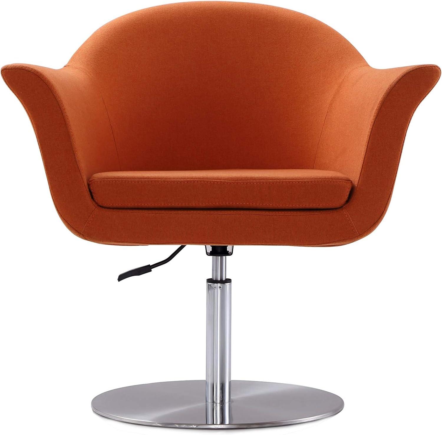 Voyager Swivel Adjustable Accent Chair, Orange