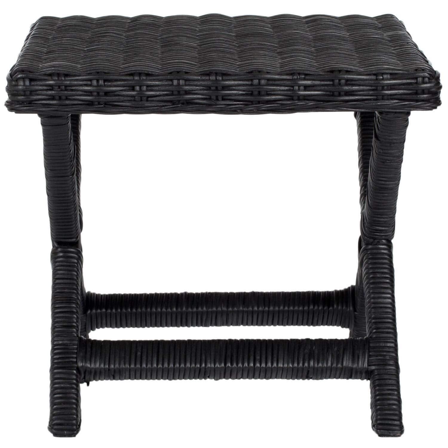 Manor Ottoman - FOX6529 - Black - Safavieh Couture
