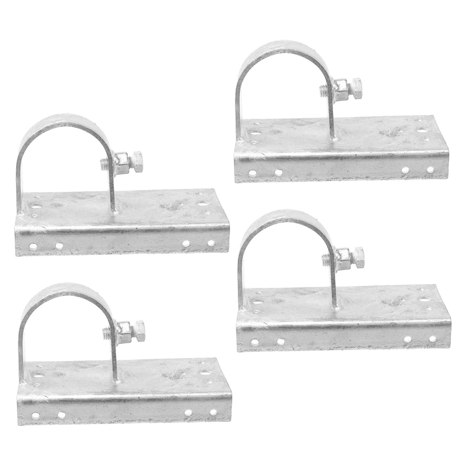 Plum Fittings Chain Link 2 1/2" [2 3/8" OD] x 6" Wood to Steel Post End Style Adapter (Pack of 4)