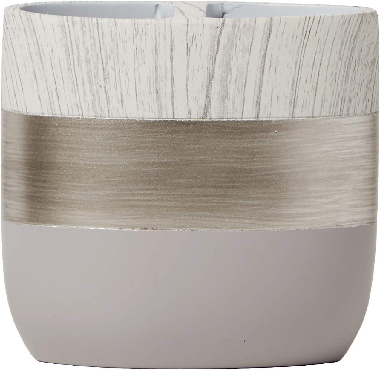 Liselotte Toothbrush Holder Silver/Gray - SKL Home: Elegant Natural Stone & Resin Design for Bathroom