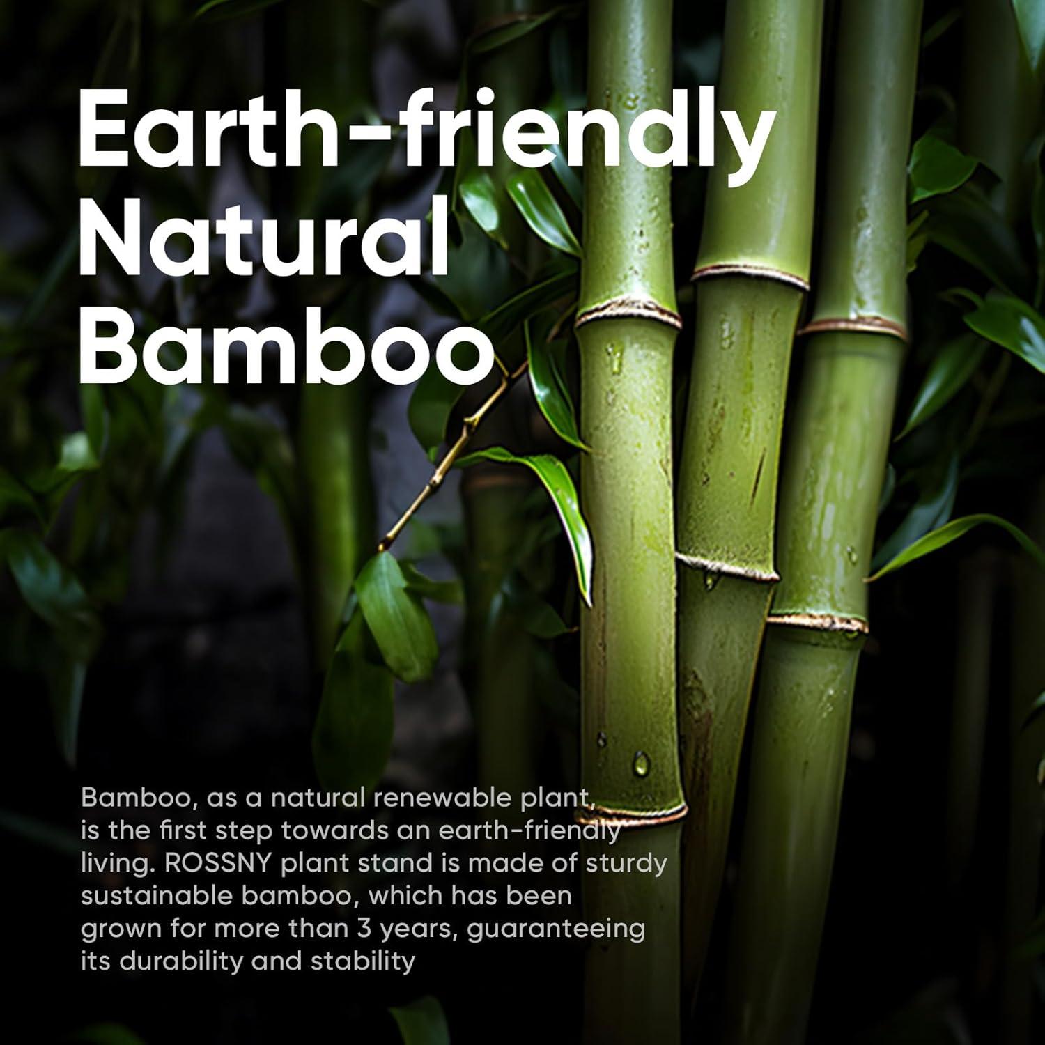 ROSSNY 48 Inch Tall Plant Stand Indoor, 6 Tier 7 Potted Bamboo Plant Stands for Indoor Plants, Corner Plant Stand, Tiered Plant Stands, Plant Shelf For Indoor, Planter Holder for Multiple Plants Indoor, Black