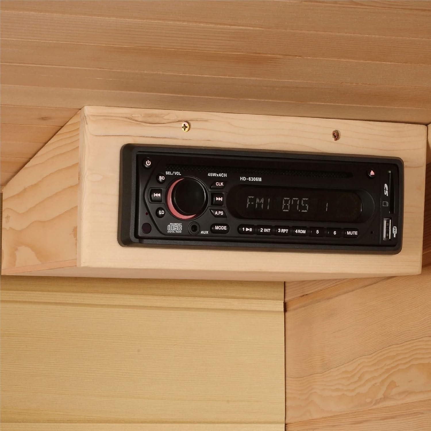 Dynamic Infrared Maxxus 2 - Person Bluetooth Compatible FAR Infrared Sauna in Hemlock