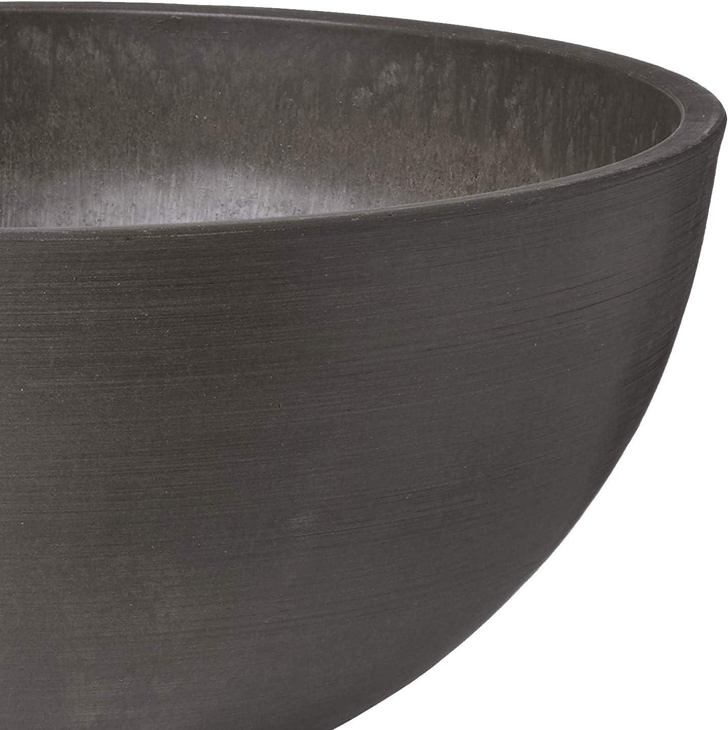 Eco-Friendly Simplicity 16" Dark Charcoal Round Bowl Planter