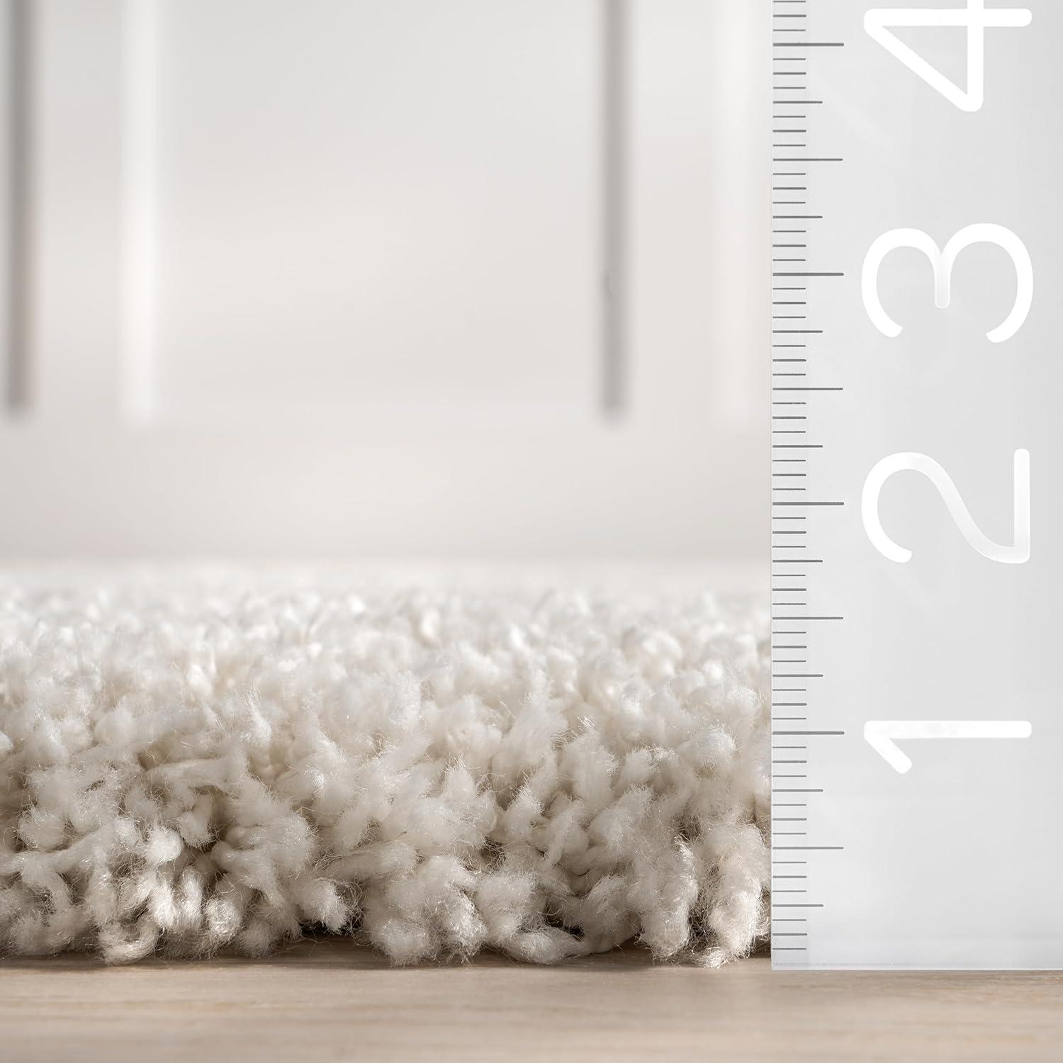 Nuloom Gloria Abstract 6'7"x9' Shag Indoor Area Rug for Living Room Bedroom Dining Room Nursery, Beige