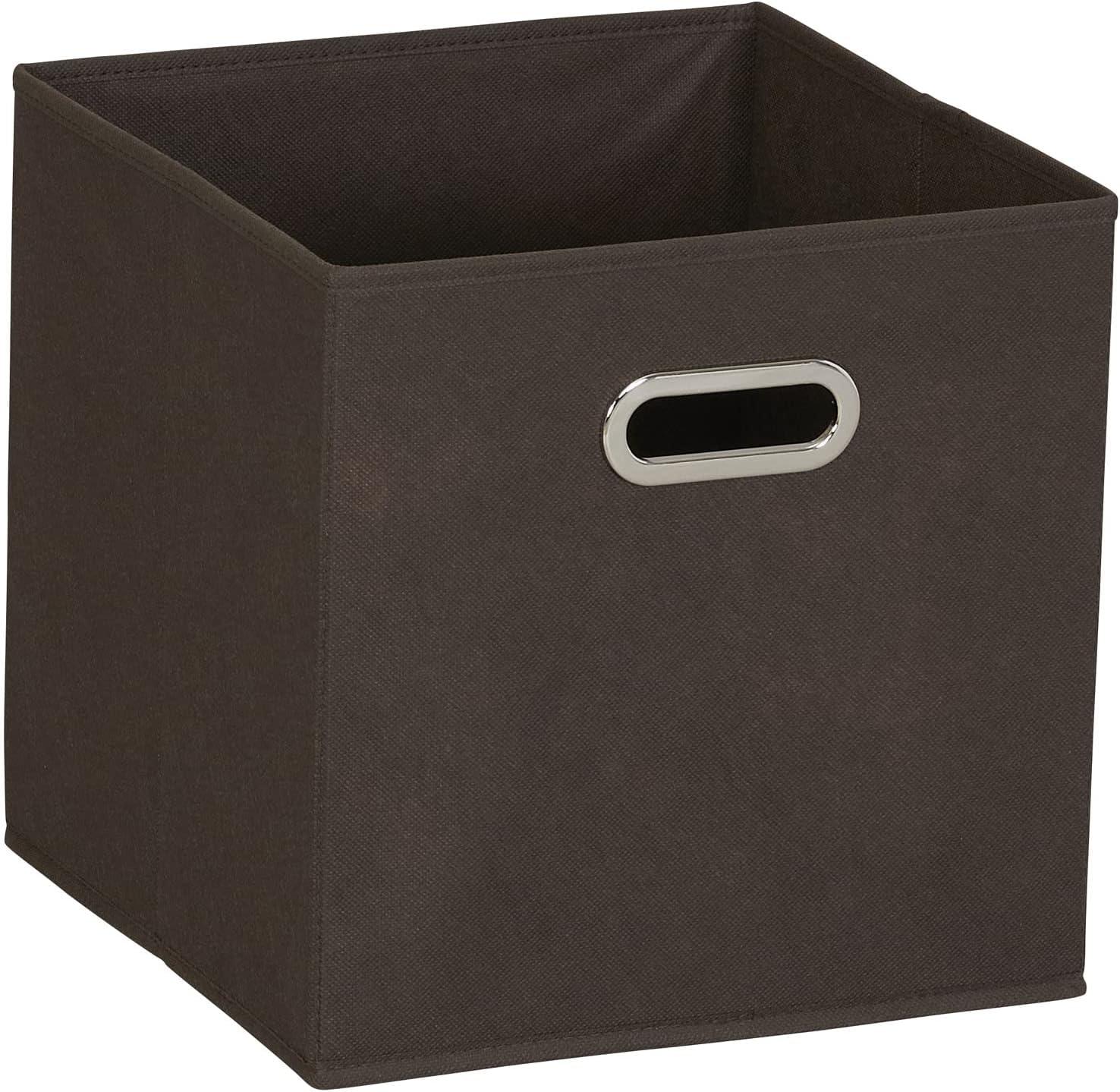 Household Essentials 6-Pack Chocolate Brown Fabric Cube Storage Bins