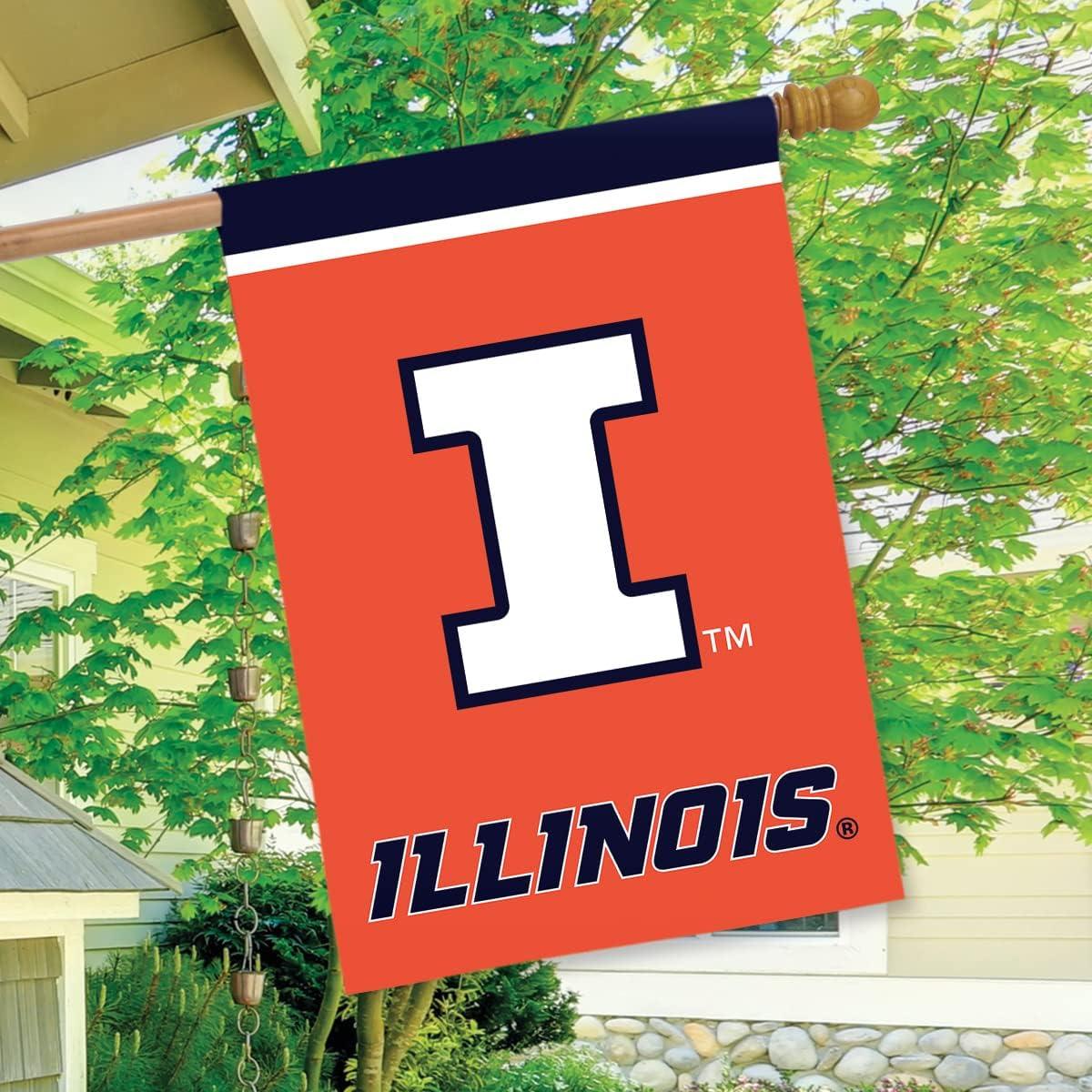 Briarwood Lane Illinois Fighting Illini House Flag NCAA Licensed 28" x 40"