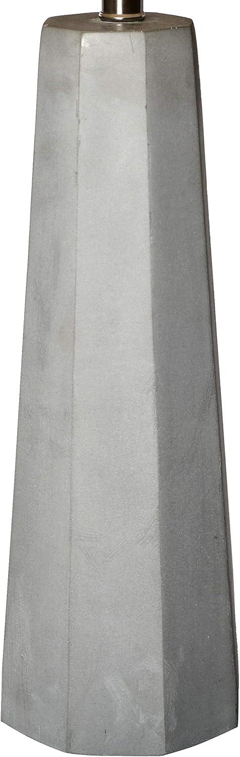 Elegant Designs Concrete Table Lamp with Fabric Shade