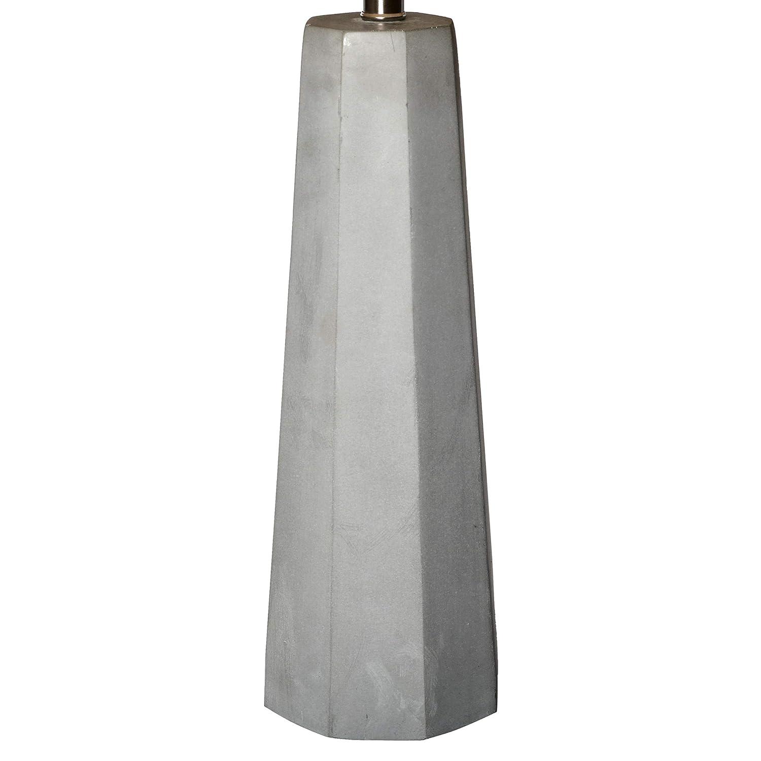 Elegant Designs Concrete Table Lamp with Fabric Shade