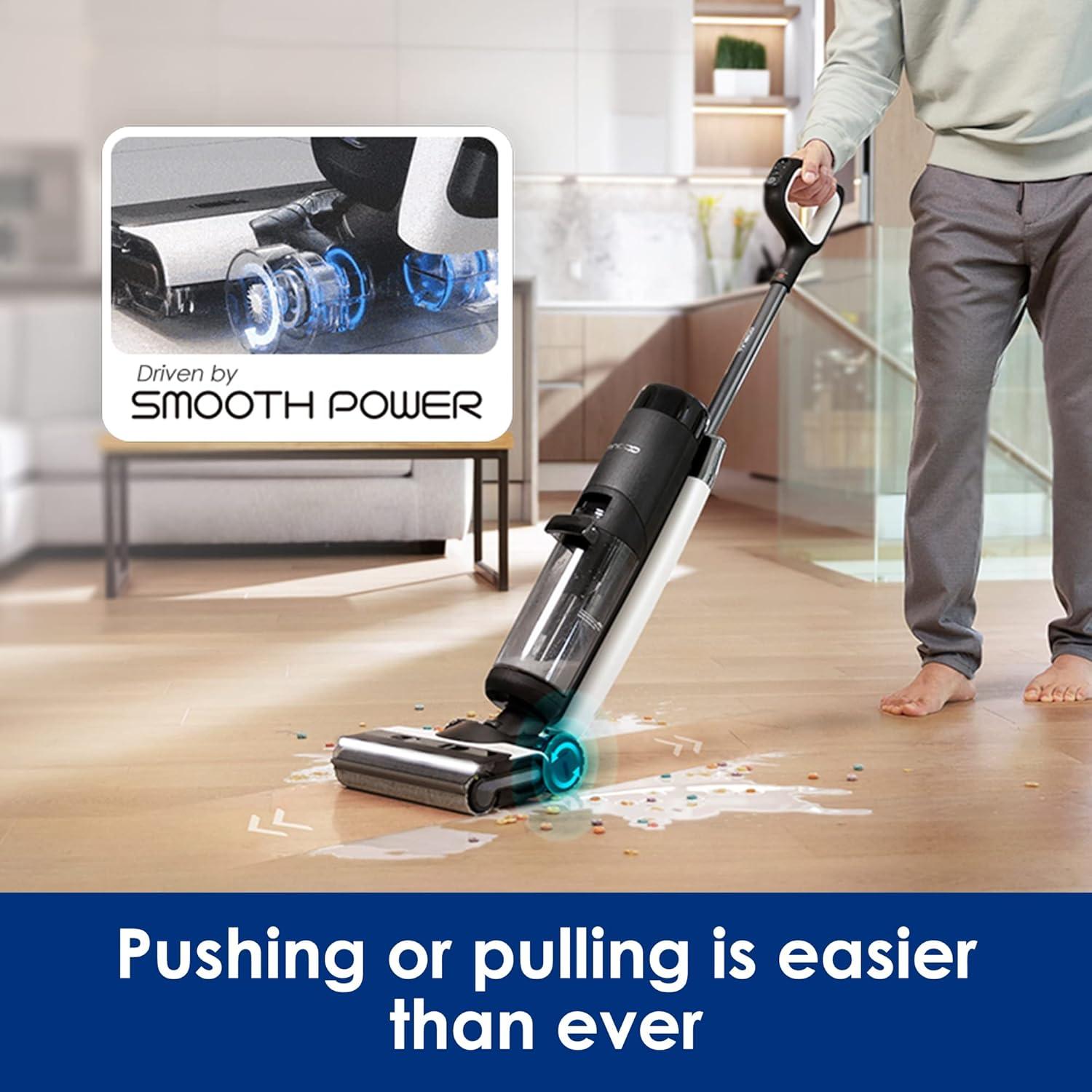 Black Cordless Wet Dry Vacuum Cleaner with LED Display