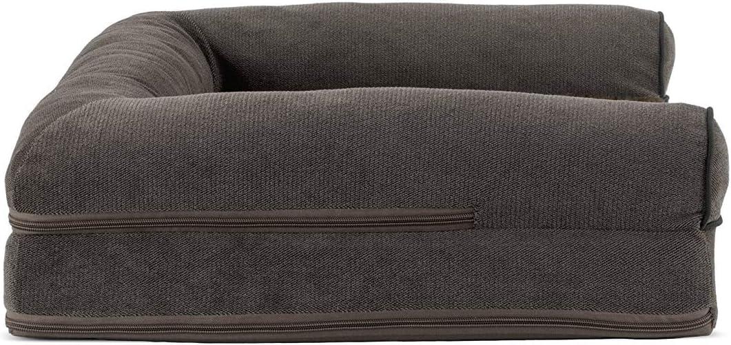 FurHaven Faux Fleece & Chenille Orthopedic Sofa Dog Bed