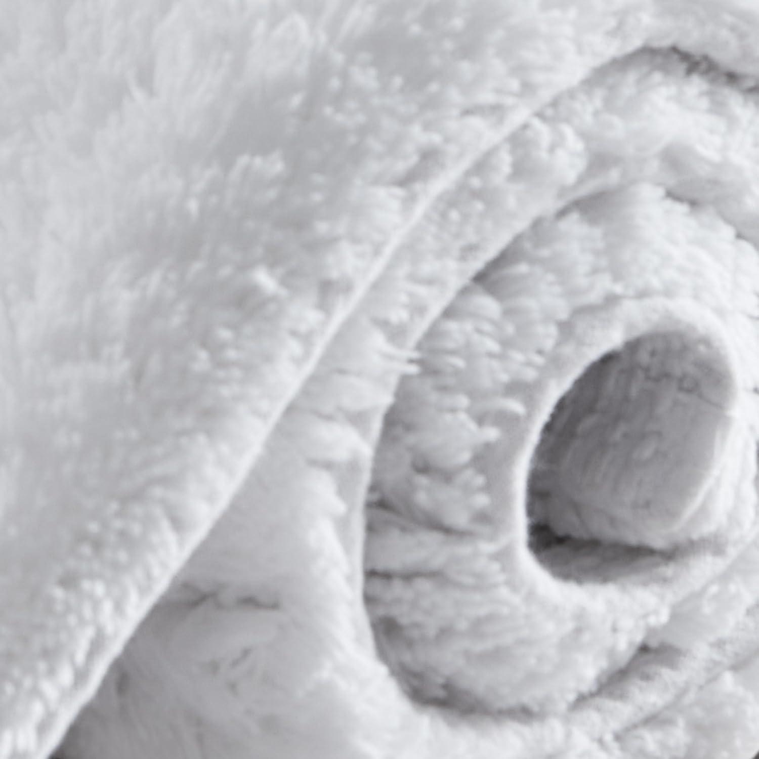 White Cotton His & Hers Bath Rug Set