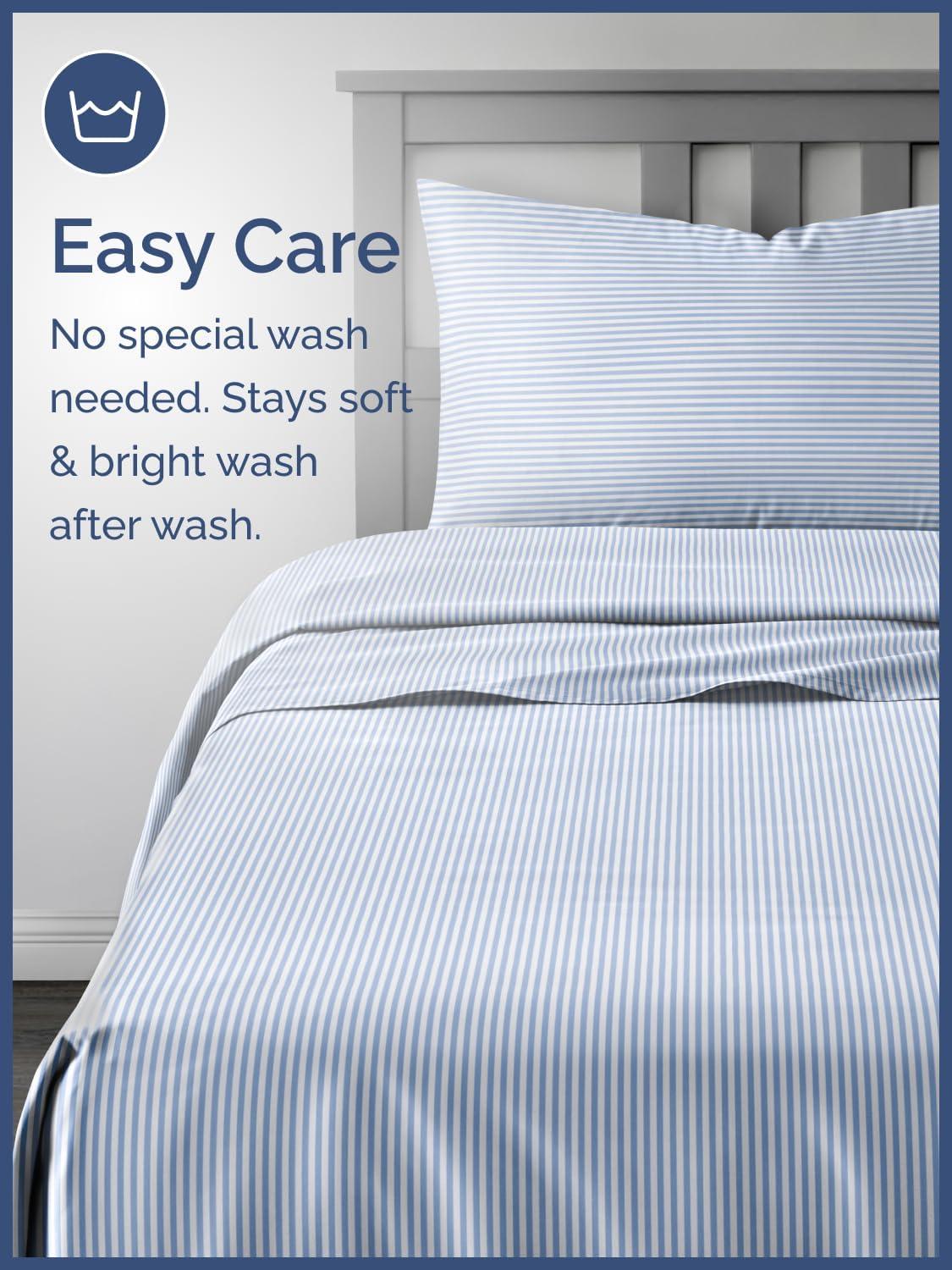 CGK Linens 4 Piece Kids Microfiber Sheet Set - Wrinkle Free - Cute, Cozy, Soft