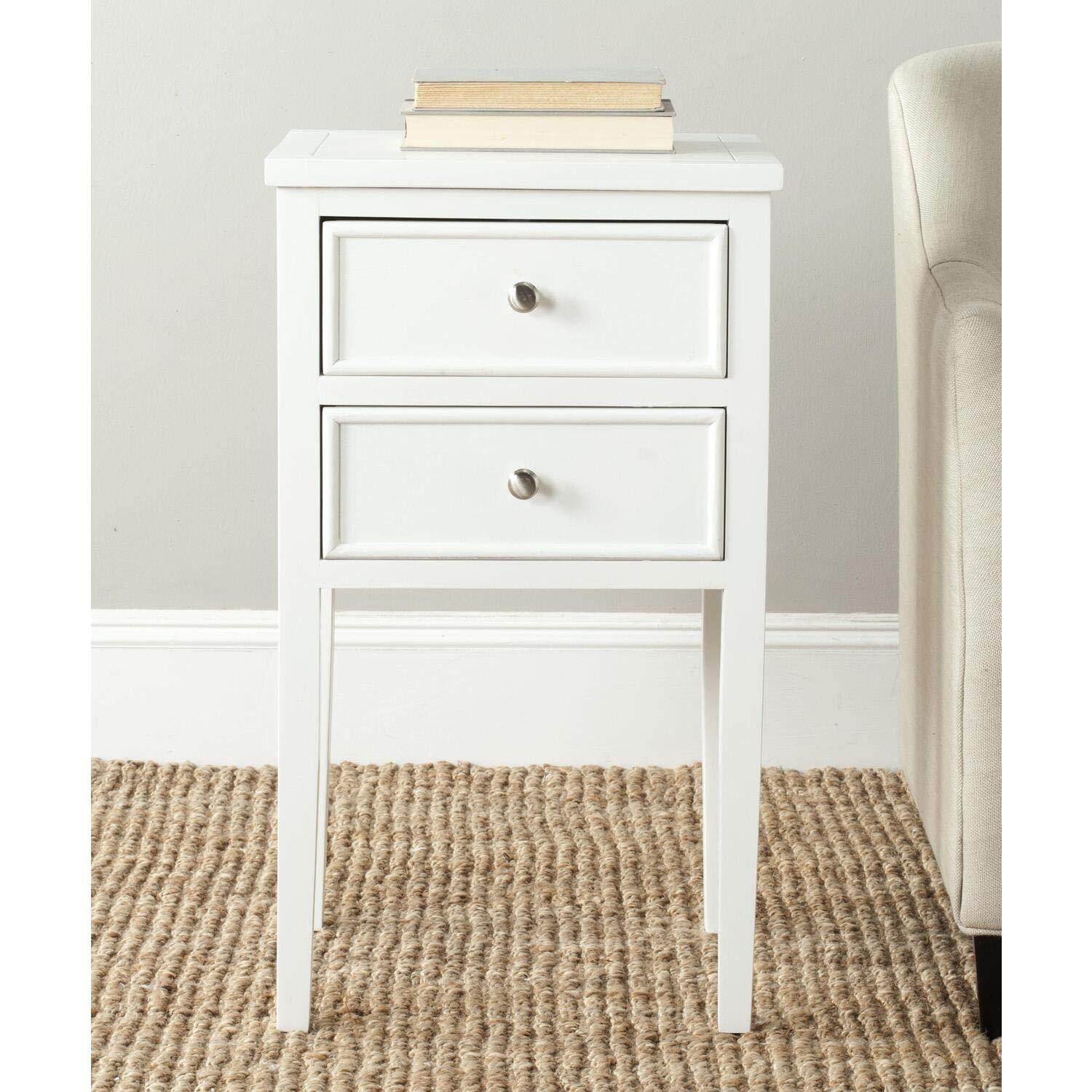 Toby Accent Table with Storage Drawers - Ash Grey - Safavieh.