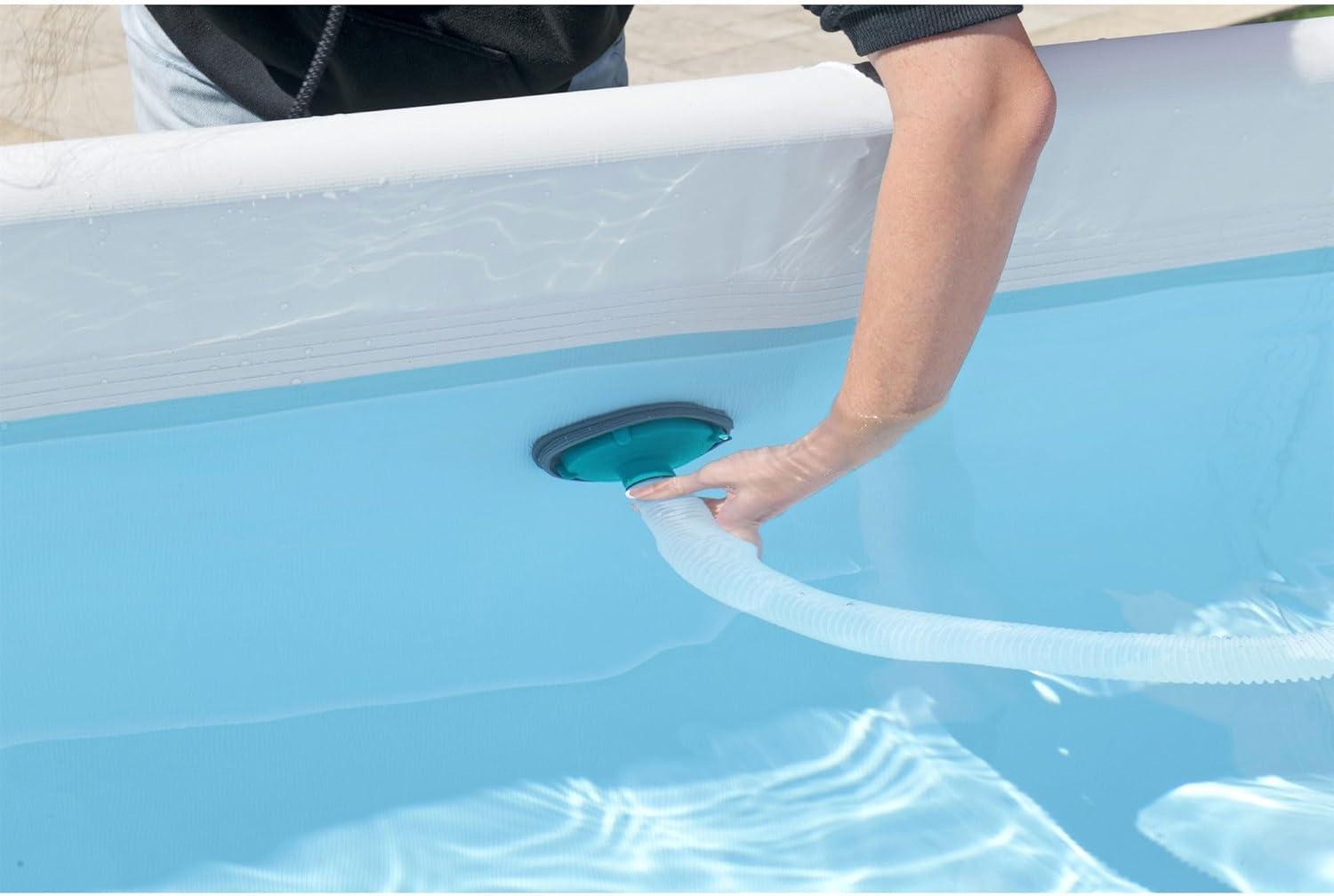 Bestway Flowclear AquaCrawl 88 Inch Pool Vacuum for 15 Feet Above Ground Pools with Removable Debris Bag, Suction Nozzle, Skimmer Head, and Adapters