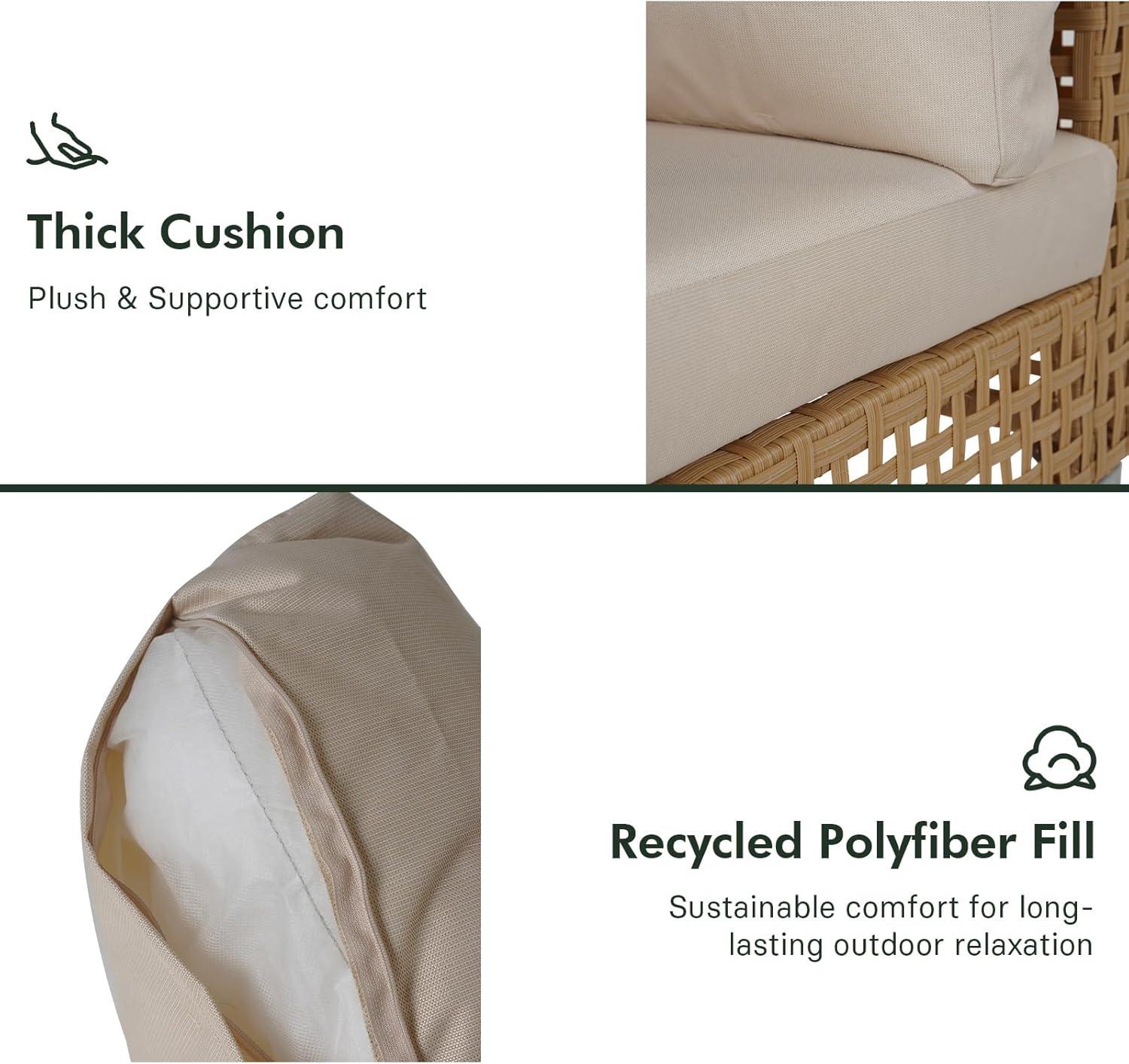 GRANDPATIO 7-Piece Wicker Patio Furniture Set