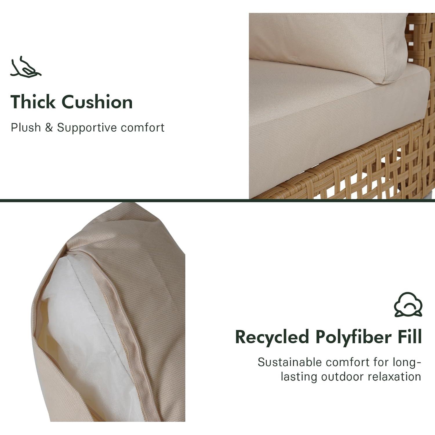 GRANDPATIO 7-Piece Wicker Patio Furniture Set