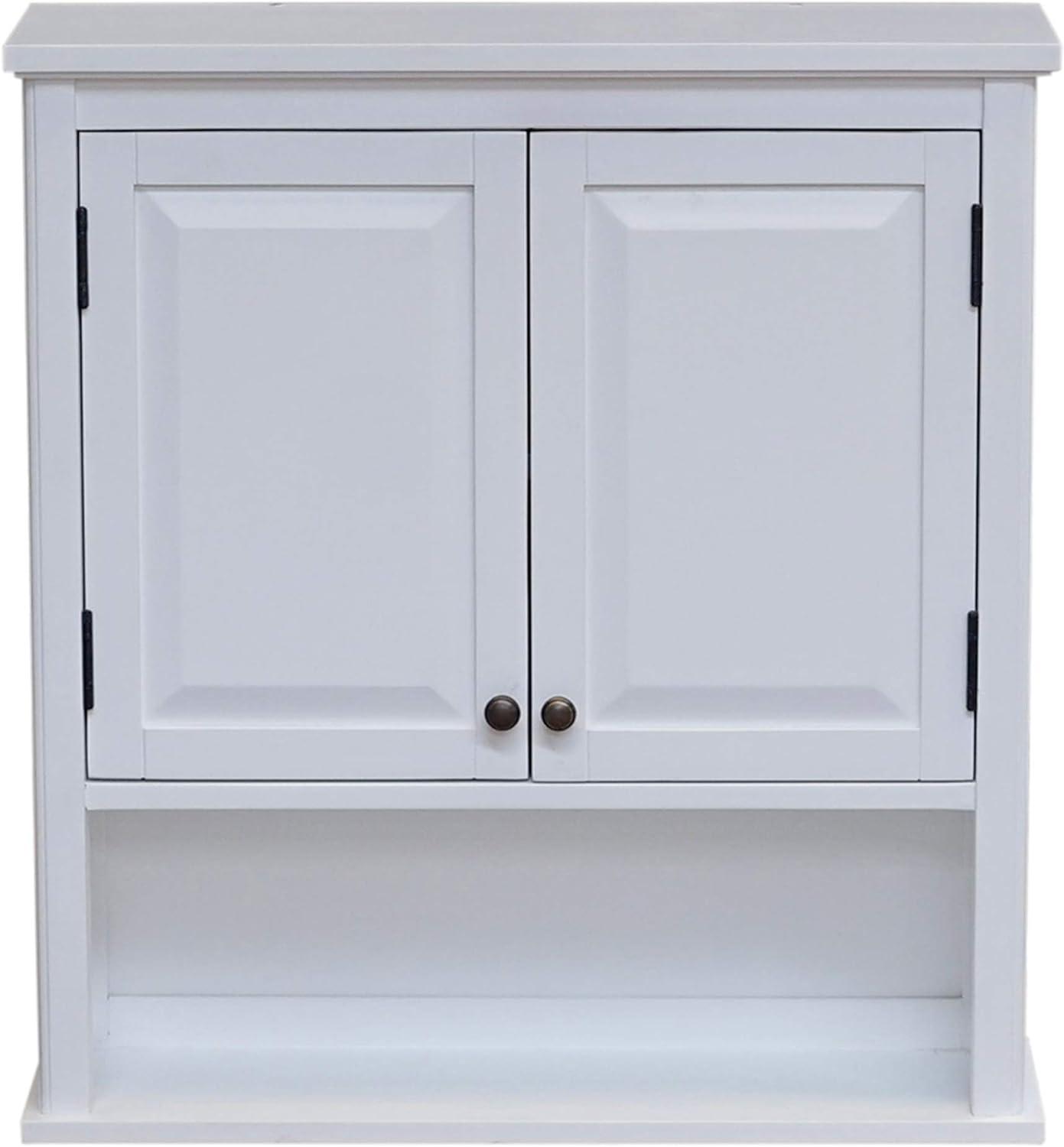 29"x27" Dorset Wall Mounted Bath Storage Cabinet White - Alaterre Furniture