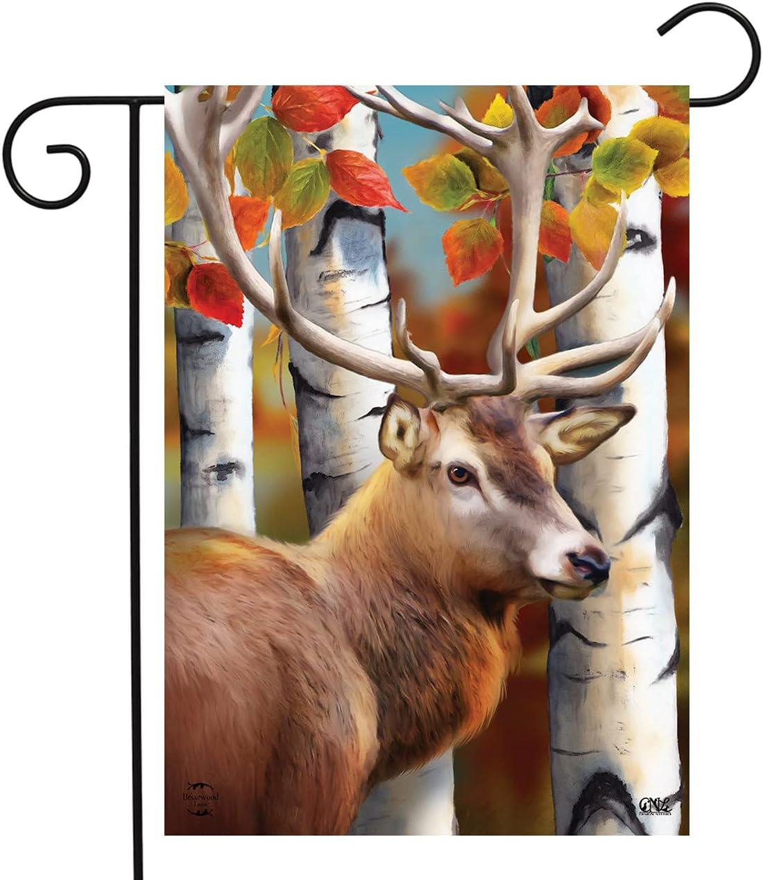 Forest Deer Fall Garden Flag Autumn Leaves 18" x 12.5" Briarwood Lane