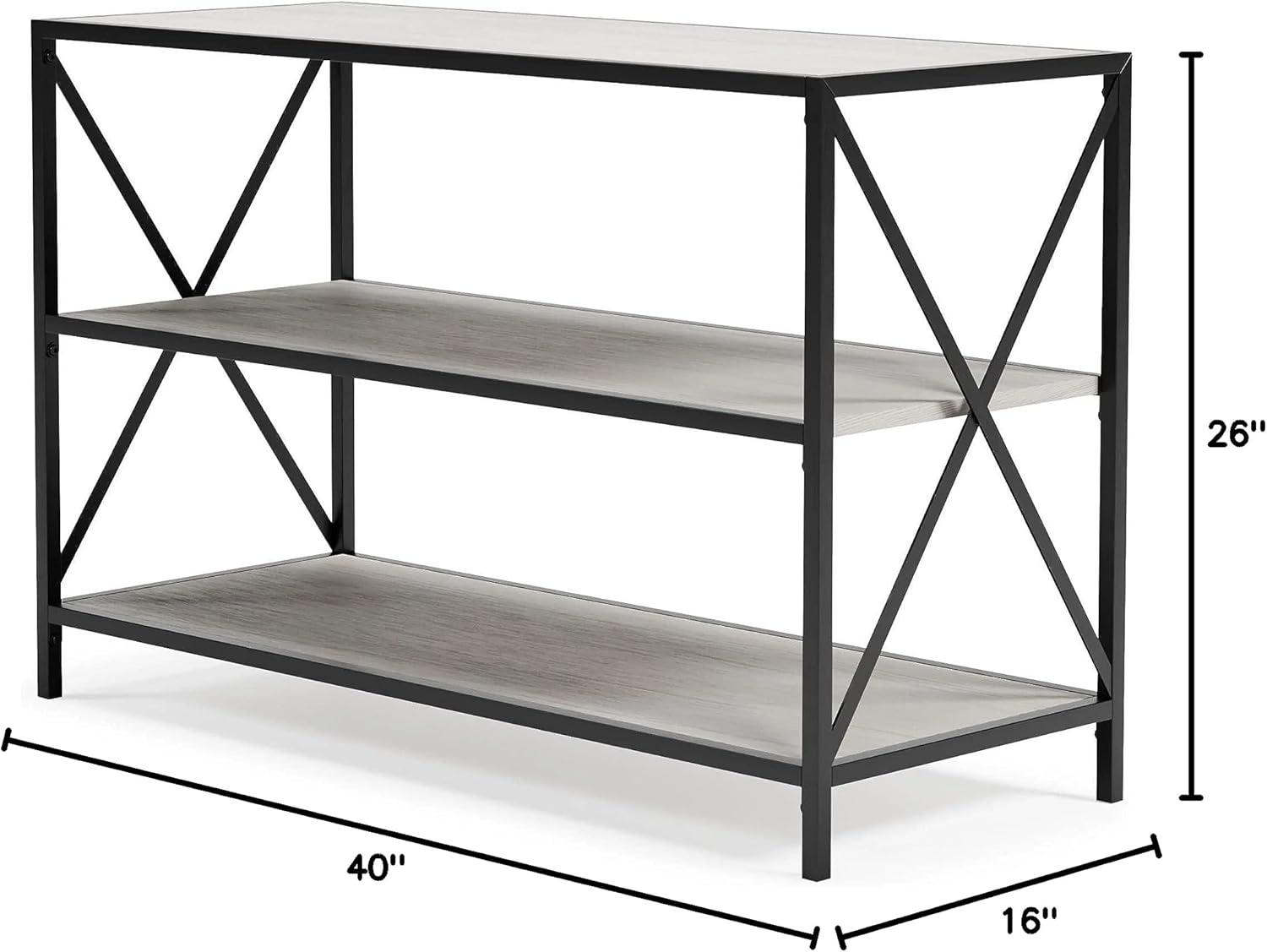 Signature Design by Ashley Casual Bayflynn Bookcase  White/Black