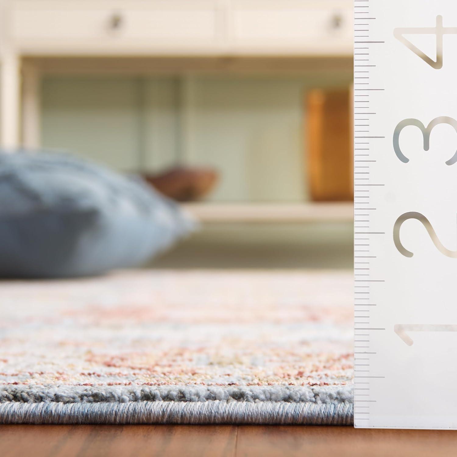 Hamilton HLT112 Power Loomed Area Rug - Blue/Ivory - 8'x10' - Safavieh.