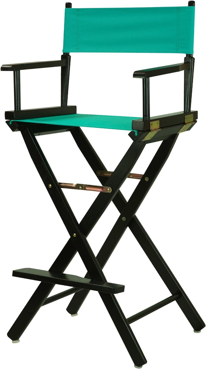 "30" Director's Chair Black Frame-Teal Canvas"