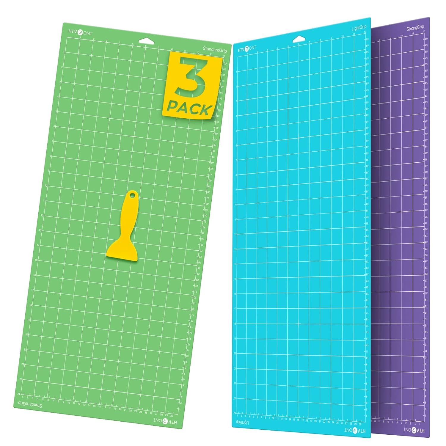 HTVRONT 3 Pack 12" x 12" Standard Grip Cutting Mat for HTVRONT Explore Air 2/Air/One/Maker