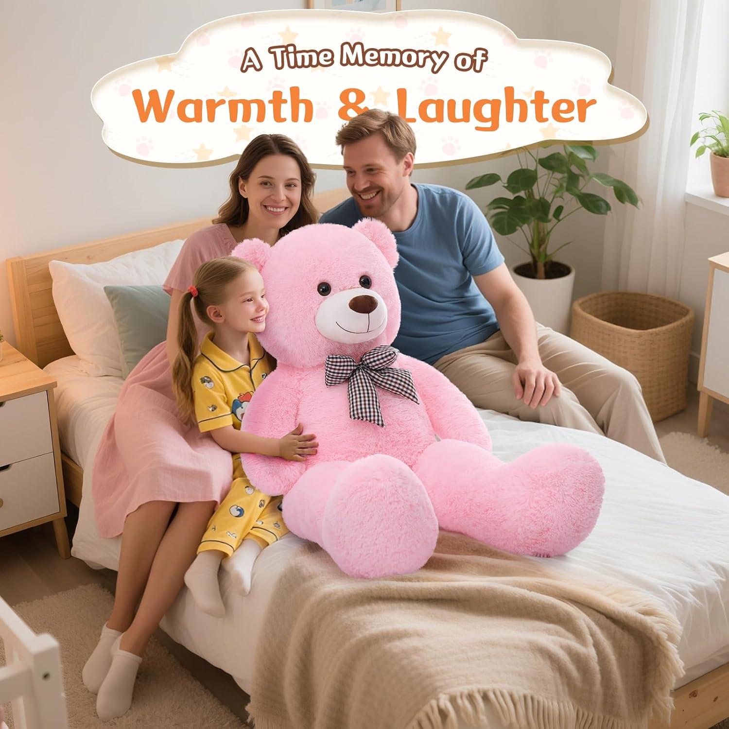 MorisMos Giant Teddy Bear 4ft Stuffed Animal Soft Big Bear Plush Toy