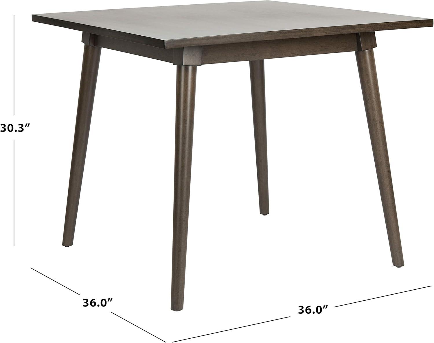 Simone 36" Transitional Square Dining Table in Dark Walnut